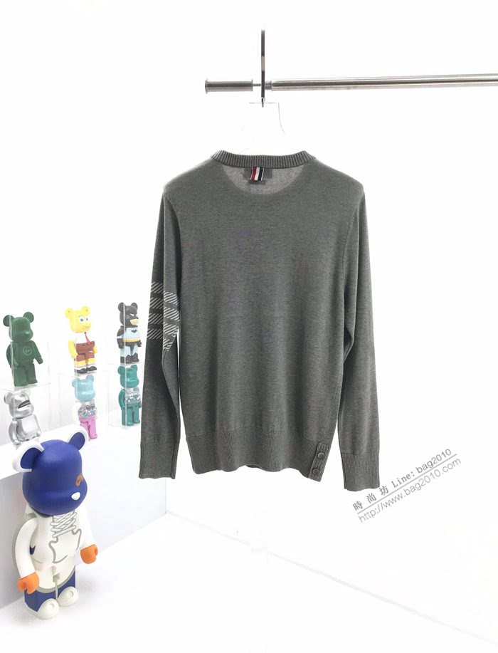 ThomBrowne男裝 TB秋冬新款海豚提花圓領套頭毛衣 湯姆布朗男士衛衣  ydi3309